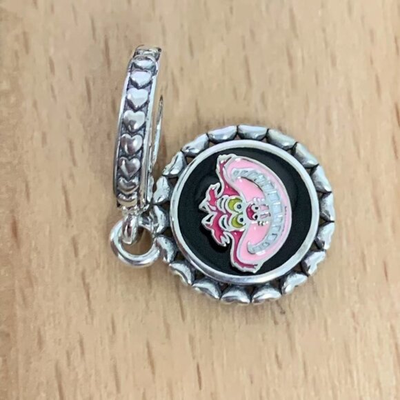 Pandora "We're All Mad Here" Cheshire Cat Disney Parks Charm, S925 Silver - Picture 3 of 4